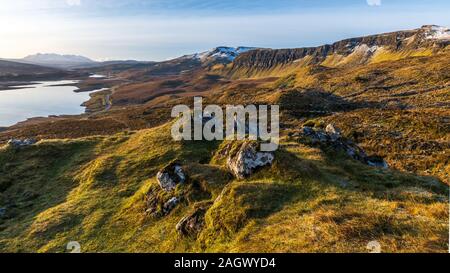 Sunrise a Storr, Isola di Skye in Scozia Foto Stock