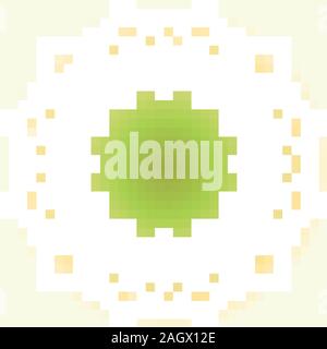 Mandala modelli su sfondo giallo illustrazione Illustrazione Vettoriale