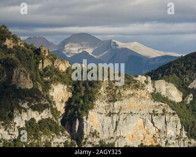 Tramonto dal Canyon Anisclo Foto Stock