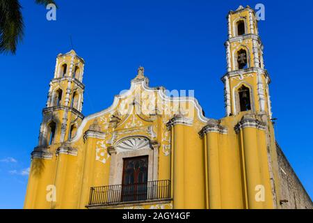 La Iglesia San Juan Bautista, Parque San Juan, Merida, Messico Foto Stock