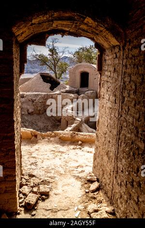 Kharanaq villaggio abbandonato in Iran Foto Stock