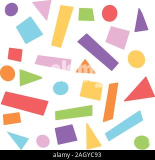 Abstract 80s stile stile geometrico triangolo quadrato Pattern illustrazione vettoriale Illustrazione Vettoriale