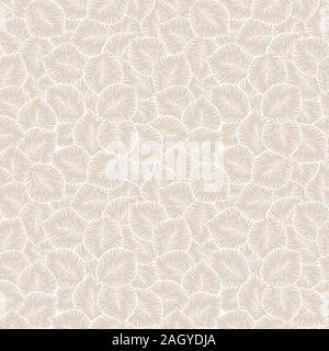 Foglie di colore beige modello senza giunture, texture floreali per i tessili. vettore stampa illustrazione senza giunture Illustrazione Vettoriale