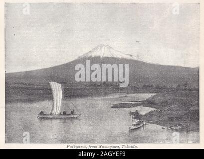 Fuji-yama, da Numagawa, Tokaido Foto Stock