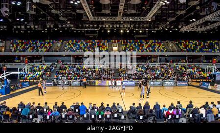 Londra, Regno Unito. 22 Dic, 2019. BBL Championship match tra Londra Lions e Sheffield squali alla casella di rame Arena, Londra, Regno Unito il 22 dicembre 2019. Foto di Phil Hutchinson. Solo uso editoriale, è richiesta una licenza per uso commerciale. Nessun uso in scommesse, giochi o un singolo giocatore/club/league pubblicazioni. Credit: UK Sports Pics Ltd/Alamy Live News Foto Stock