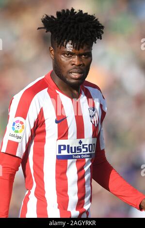 SEVILLA, 22-12-2019. Primera Division campionato spagnolo. LaLiga. Estadio Benito Villamarin. Thomas Partey (Atlético de Madrid) durante il gioco Real Betis - Atlético de Madrid. Foto Stock