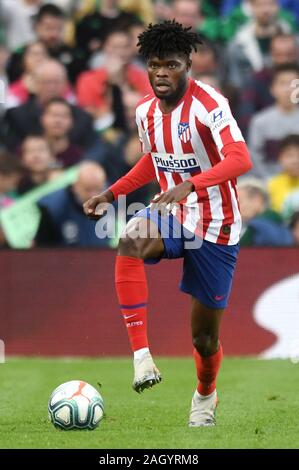 SEVILLA, 22-12-2019. Primera Division campionato spagnolo. LaLiga. Estadio Benito Villamarin. Thomas Partey (Atlético de Madrid) durante il gioco Real Betis - Atlético de Madrid. Foto Stock