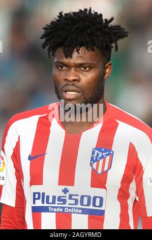 SEVILLA, 22-12-2019. Primera Division campionato spagnolo. LaLiga. Estadio Benito Villamarin. Thomas Partey (Atlético de Madrid) durante il gioco Real Betis - Atlético de Madrid. Foto Stock