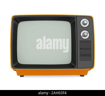 Televisione retrò isolato Foto Stock