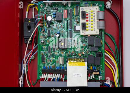 Tensione di comando quadro con interruttori di circuito per principale cambia Foto Stock