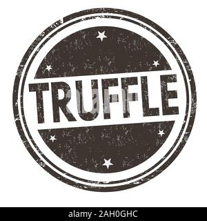 Segno di tartufo o timbro su sfondo bianco, illustrazione vettoriale Illustrazione Vettoriale