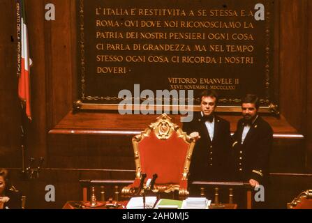 Sala del Senato della Repubblica Italiana, Palazzo Madama, Roma, Italia Foto Stock