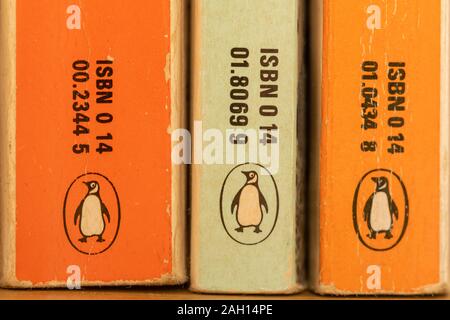 Close-up di libri pubblicati da pinguino, publisher, editori, pubblicazione Foto Stock