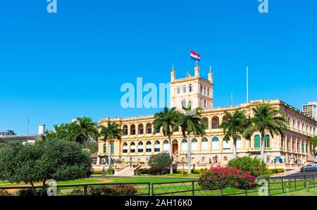 Palazzo del Governo (Lopez Palace), Asunción, Paraguay. Copia spazio per il testo Foto Stock