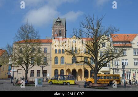 Città anseatica di Wismar, Germania Foto Stock