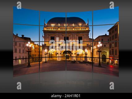 Renaissance-Palazzo Loggia, in Piazza Piazza della Logia, ora amministrazione comunale, Brescia, Lombardia, Italia settentrionale, Italia, Europa Foto Stock