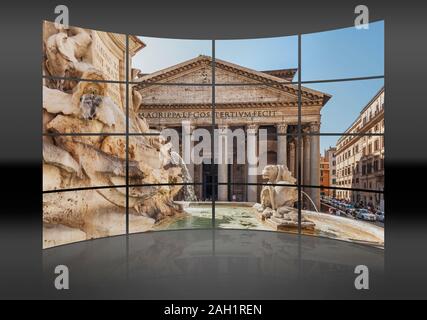 Il Pantheon è un edificio antico di Roma e dal 609 D.C. una chiesa cattolica, Roma, Lazio, l'Italia, Europa Foto Stock