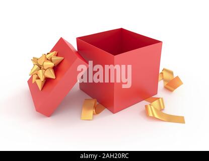 Disimballato elegante confezione regalo - Immagine 3D rappresentata Foto Stock