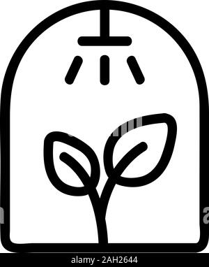 vettore icona smart farm. Illustrazione del simbolo del contorno isolato Illustrazione Vettoriale