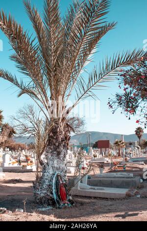 Cimitero messicano. Il giorno dei morti. Ensenada. Baja California. Messico. Foto Stock