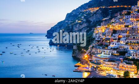 Positano e Costiera Amalfitana, Campania, Italia Foto Stock