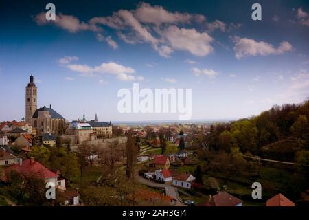 Vista panoramica di Kutna Hora città in Repubblica Ceca Foto Stock