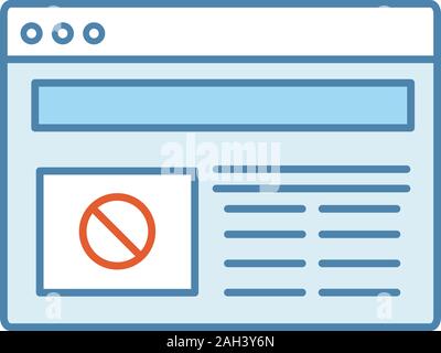 L'azione di protesta news internet icona di colore. Movimenti sociali e politici in media space. Le dimostrazioni di massa ultime notizie. Internet la propaganda. Protesta Illustrazione Vettoriale