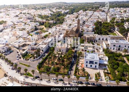 L'Italia, Puglia, della penisola salentina, Lecce Provincia, vista aerea di Santa Maria di Leuca Foto Stock