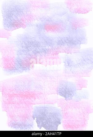 sfondo verticale acquerello rosa e grigio. Disegno a mano sfondo acquerello con vernice scorrevole e acqua. Effetto della carta trasparente e del liquido Foto Stock