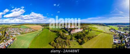 Germania Baden-Wuerttemberg, Neresheim, vista aerea del monastero benedettino, Neresheim Abbey Foto Stock