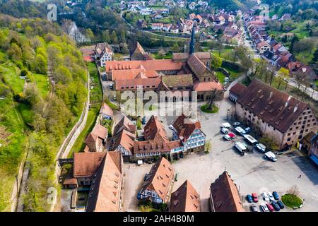 Germania, Baden-Württemberg, Maulbronn, vista aerea del monastero di Maulbronn Foto Stock