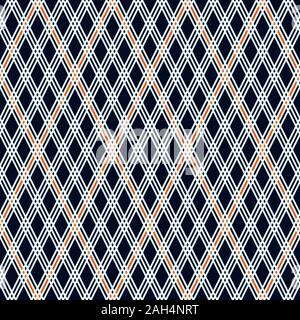 Rombo dettagliata illustrazione perfetta configurazione come un tartan plaid principalmente in colori blu e bianco Illustrazione Vettoriale