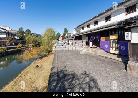 Kurashiki Bikan quartiere storico, Kurashiki City, Prefettura di Okayama, Giappone Foto Stock