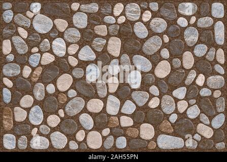 Le pareti sono fatte di pietre e calcestruzzo Foto Stock