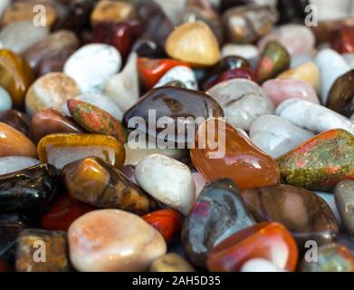 Vari colori minerali raccolta di pietra Foto Stock