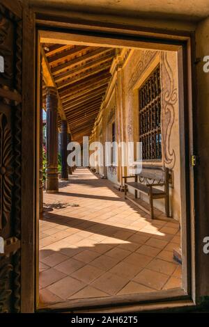 Il Tempio dei Gesuiti o la Chiesa di San Javier o la Missione Gesuita di San Xavier, il circuito dei Gesuiti, il Patrimonio Mondiale dell'UNESCO, le Lowlands orientali, la Bolivia, l'America Latina Foto Stock