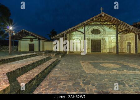 Il gesuita Templo o chiesa di San Javier o San Xavier Missione Gesuita, Circuito dei Gesuiti, Patrimonio Mondiale dell Unesco, Esastern Lowlands, Bolovia, America Latina Foto Stock