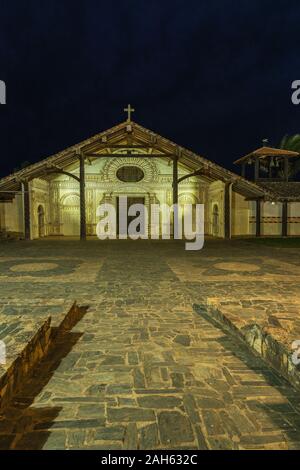 Il gesuita Templo o chiesa di San Javier o San Xavier Missione Gesuita, Circuito dei Gesuiti, Patrimonio Mondiale dell Unesco, Esastern Lowlands, Bolovia, America Latina Foto Stock