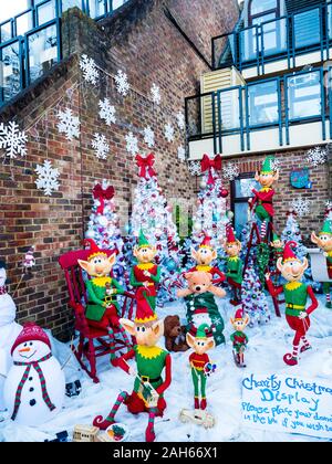 Natale carità Display, la lettura , Berkshire, Inghilterra, Regno Unito, GB. Foto Stock