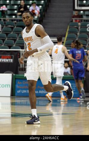 Dicembre 25, 2019 - UTEP minatori guardia Lathon Jordan (2) durante un gioco al Diamond Head classiche tra il Boise State Broncos e i minatori UTEP a Stan Sheriff Center di Honolulu, HI - Michael Sullivan/CSM. Foto Stock