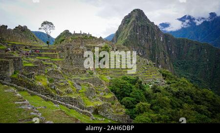 Architettura di strade di Machu Picchu, Cusco Peru Foto Stock