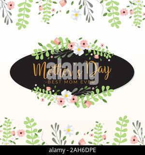 Festa della mamma sfondo vettore modello Illustrazione Vettoriale