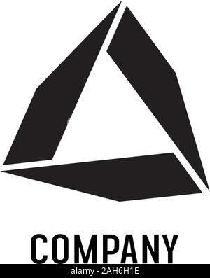 Logo triangolo concetto, abbigliamento, Automotive, moderna azienda Logo Design Template, tre elemento, organizzazione, movimento, l'umanità, vettoriale EPS 10 Illustrazione Vettoriale