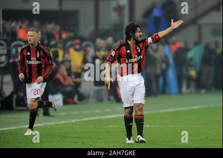 Milano, 30 ottobre 2010, 'G.ALLO STADIO MEAZZA SAN SIRO ' Stadium, il campionato di calcio Seria A 2010/2011, AC Milan - Juventus FC : Gennaro Gattuso durante Foto Stock