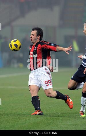 Milano, 01 febbraio 2011, ' SAN SIRO ' Stadium, gravi campionato di calcio un 2010/2011, AC Milan - SS Lazio : Antonio Cassano in azione dur Foto Stock