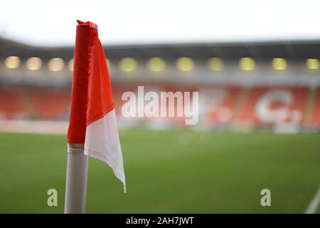 Blackpool, Regno Unito. Il 26 dicembre, 2019. BLACKPOOL, INGHILTERRA - Dicembre 26th interno Vista generale durante la scommessa del Cielo lega 1 corrispondenza tra Blackpool e Accrington Stanley a Bloomfield Road e Blackpool giovedì 26 dicembre 2019. (Credit: Tim Markland | MI News) La fotografia può essere utilizzata solo per il giornale e/o rivista scopi editoriali, è richiesta una licenza per uso commerciale Credito: MI News & Sport /Alamy Live News Foto Stock