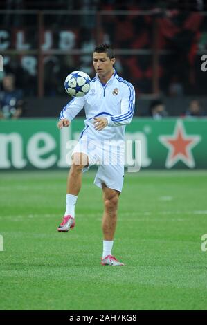 Milano, Italia , 03 novembre 2010, 'San Siro Stadium, la UEFA Champions League 2010/2011, AC Milan - Real Madrid CF: Cristiano Ronaldo Foto Stock