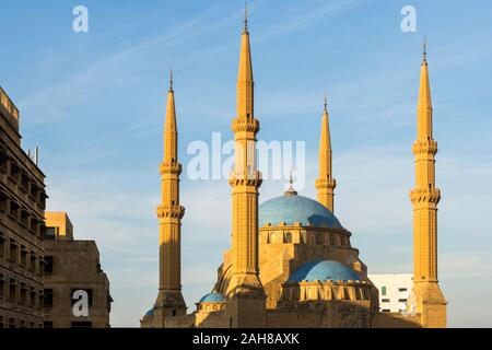 Mohammad al Amin moschea di La Piazza dei Martiri, Beirut Central District, Libano Foto Stock