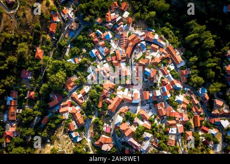 Villaggio Foini vista aerea. Distretto di Limassol, Cipro Foto Stock