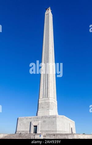 San Jacinto Monument in San Jacinto Battleground State Historic Site, vicino a Houston, Texas. Commemora la battaglia di San Jacinto. Foto Stock